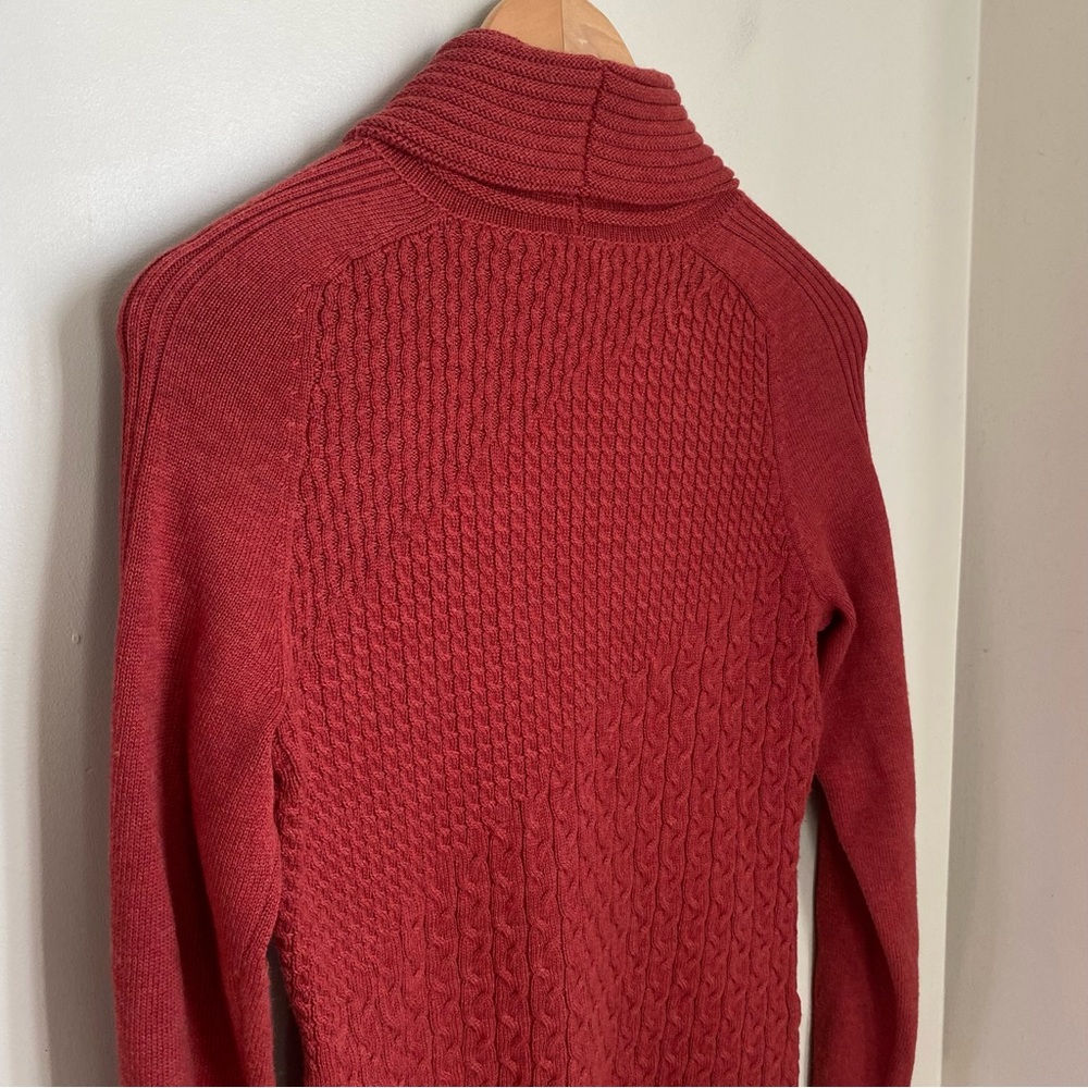 Smartwool Dacono Ski Sweater Cable Knit Turtleneck Red Small Gorpcore Outdoor - Picture 8 of 11